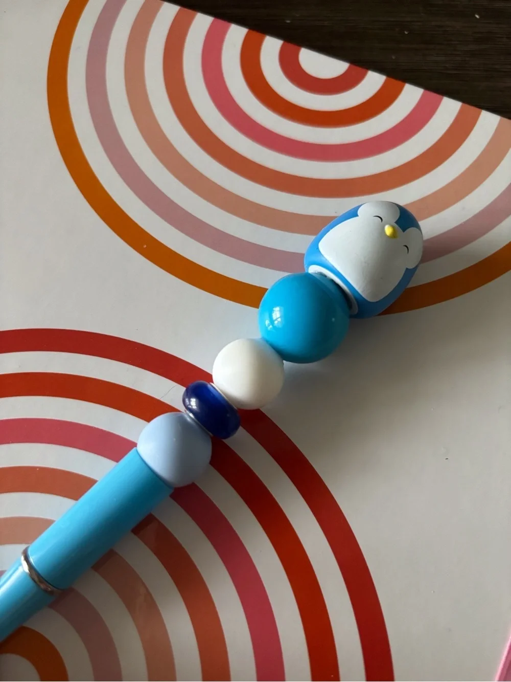 Squishmallows Penguin handmade beaded pen
